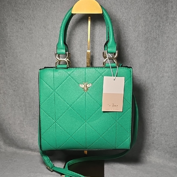 Le Bag Kelly Green Hand Bag/ Crossbody Bag NWT - Picture 1 of 11